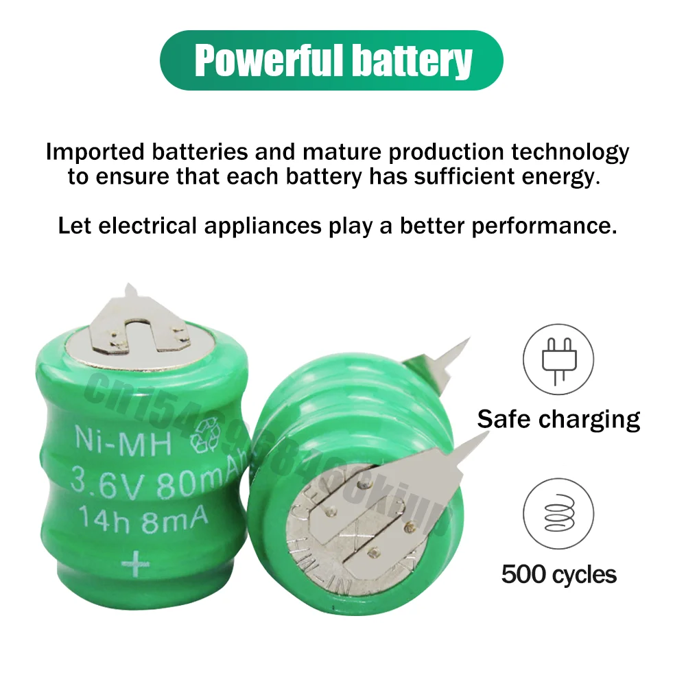 Никель-металлогидридная аккумуляторная батарея для часов 3 6 В 80 мАч | Электроника