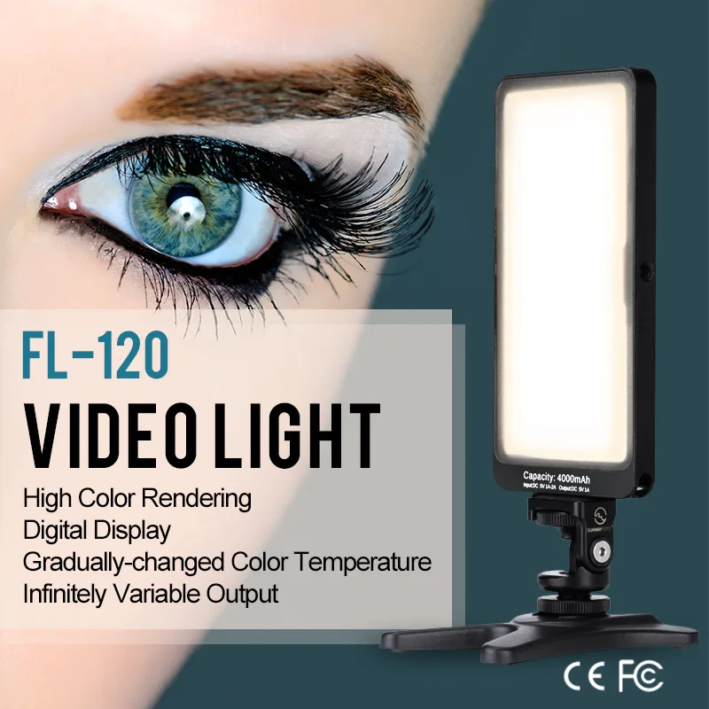 SUNWAYFOTOT FL-120 Широковещательная живая фотография заполняющий свет светодиодная