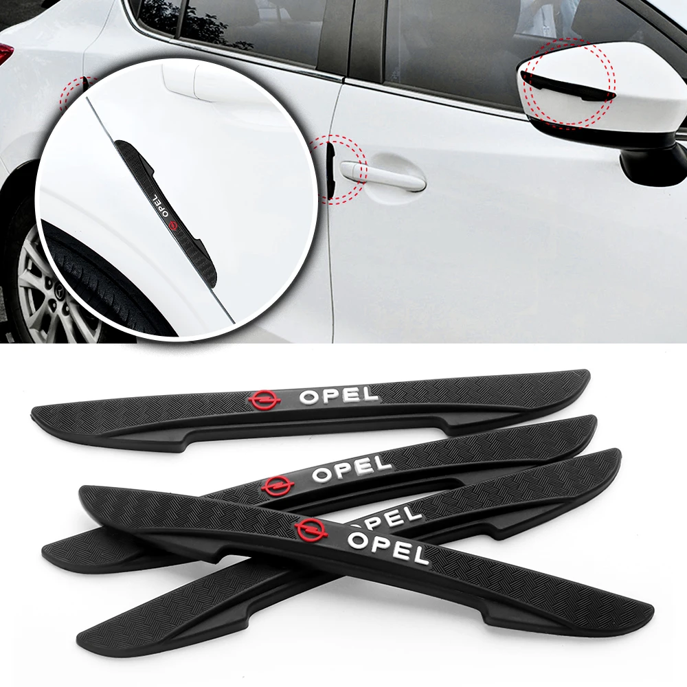 

4PC Car Door Edge Rearview Mirror Protector Sticker Rubber Anti-collision Strip for Opel Astra H G J Insignia Vectra Corsa Mokka
