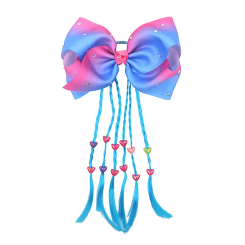 Волосы ленты бантики для волос детей юбка пачка девочек радужных цветов с бантом