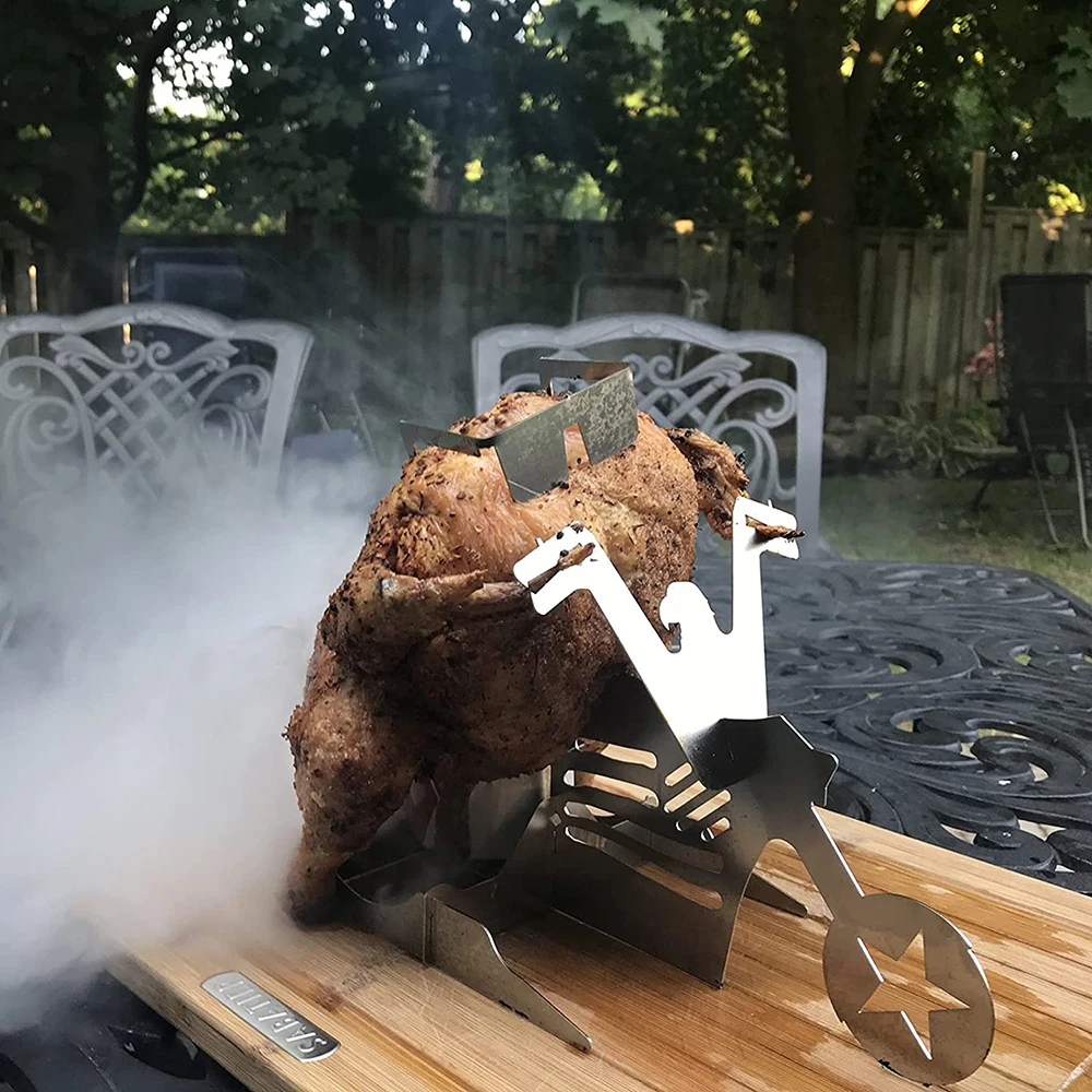 Портативная подставка для цыплят пивная американская из нержавеющей стали