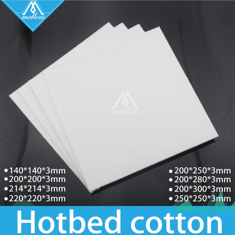 

1pcs 3mm thickness 3D Printer Heating Bed Block Insulation Cotton For Reprap Ultimaker Makerbot -250*200*3mm