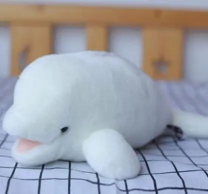 

lovely white whale plush toy soft doll throw pillow toy Xmas gift b0524