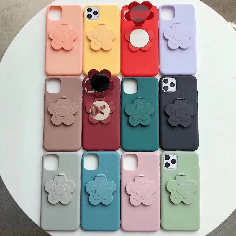 3D чехол для телефона с цветком камелии iPhone 11 X XR Xs Max 8 Plus Pro цветочное Зеркало 7 6 6S