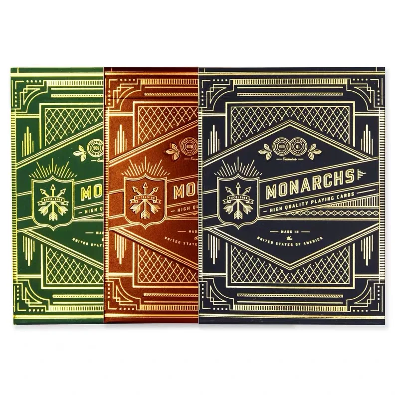 Theory11 Monarchs игральные карты синий/красный/зеленый Monarch Deck USPCC велосипед