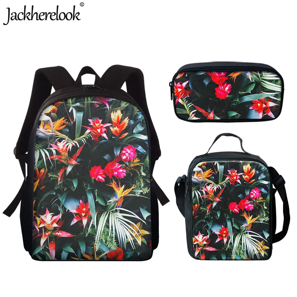 Рюкзак Jackherelook Женский, с тропическими растениями, с цветочным принтом