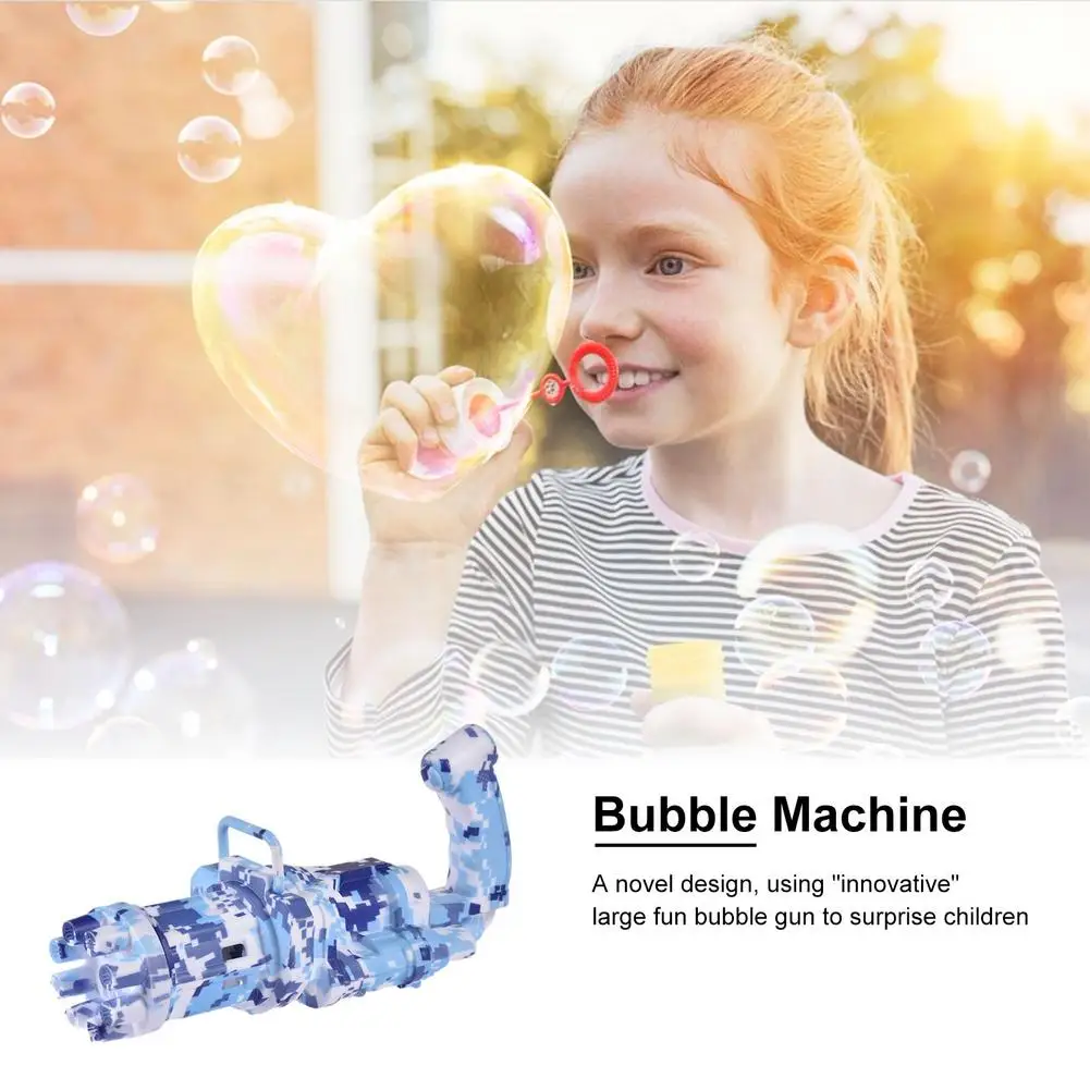 Новинка пузырьковая машина Gatling автоматические пузырьки для детей электрическая