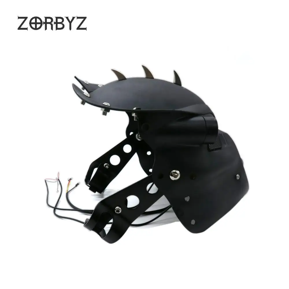 ZORBYZ черный мотоциклетный светодиодный передний головной светильник с черепом 28