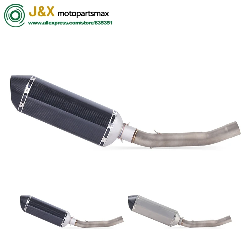 

Full System Slip On For kawasaki Z750 Z 750 Motorcycle Exhaust Muffler Escape Middle Link Mid Pipe