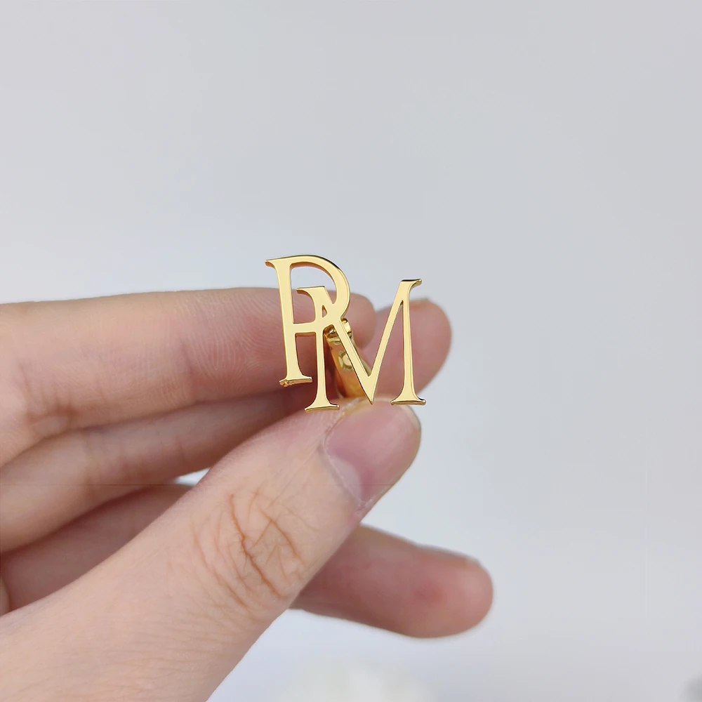 Dainty Personalized Custom Made 2 Initials Nameplate Charm Letter Cufflinks Stainless Steel Twins Cuff Jewelry Men Suit Gift | Украшения и