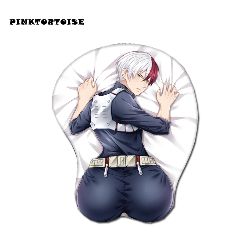 

PINKTORTOISE Anime My Hero Academia mousepad 3d chest Soft Silicon 3D Pad Todoroki Shouto anime Ergonomic mat Gaming MousePad