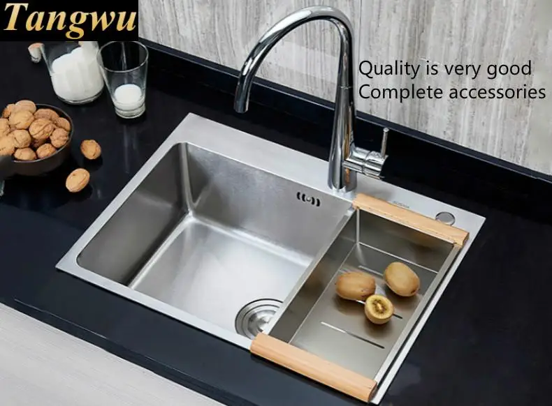 Бесплатная доставка. Большая кухонная раковина из нержавеющей стали 304.