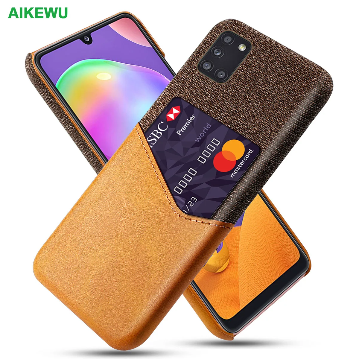 

A31 Shockproof Case for Samsung Galaxy A11 A12 A21 A31 A41 A51 A71 A81 A91 Fitted Cover Business Fabric + Luxury Leather Shell