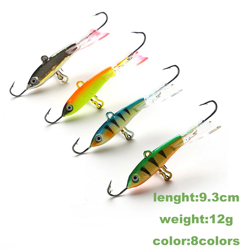 

1PCS Hooks Winter Fishing Lures Wobblers Metal Hard bait Bass Peche Trout Fishing Baits pesca