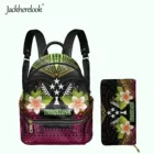 Jackherelook Kosrae полинезийский дизайн Плюмерия маленький рюкзак клатч кошелек 2 шт.компл. для женщин девушек мини кампус школьная сумка