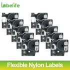 Labelife 10 упаковок 18488 Рино 12 мм Гибкая фотобумага S0718100 черно-белая для DYMO LabelWriter и производителей промышленных этикеток