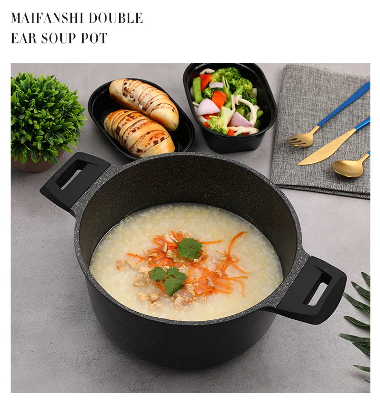24 см антипригарная Кастрюля для супа и лапши кастрюли для мясного бульона кухонная посуда кухонный кастрюли для готовки и кастрюль машина для завтрака индукционный горшок