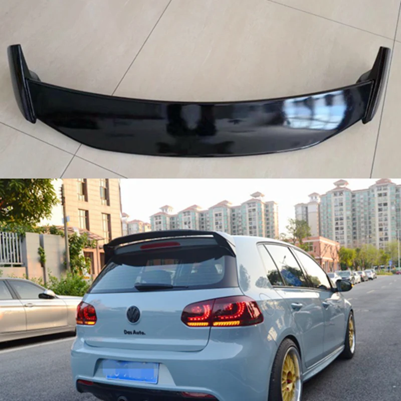 

For VW Golf 6 Spoiler ABS Material Car Rear Wing Primer Color Rear Spoiler For Volkswagen MK6 6 Spoiler 2010-2013