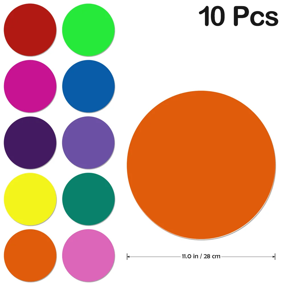 

Toyvian 10pcs Colorful Dry Erase Circles Whiteboard Marker Removable Vinyl Dot Wall Decal Pops for Dills Training School Teachin