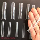 Плоские квадратные накладные ногти 3XL 0-11 длинного размера без C изогнутые накладные ногти прямой французский гроб накладные ногти половина покрытия Упаковка Из 240 шт.