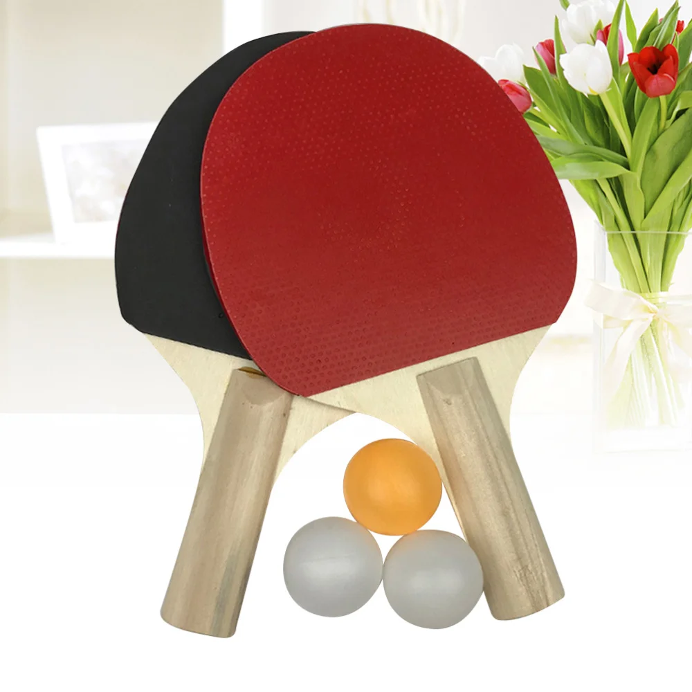 

Rubber Faced Table Tennis Racket Beginner Training Ping-pong Board Table Tennis Racket Set