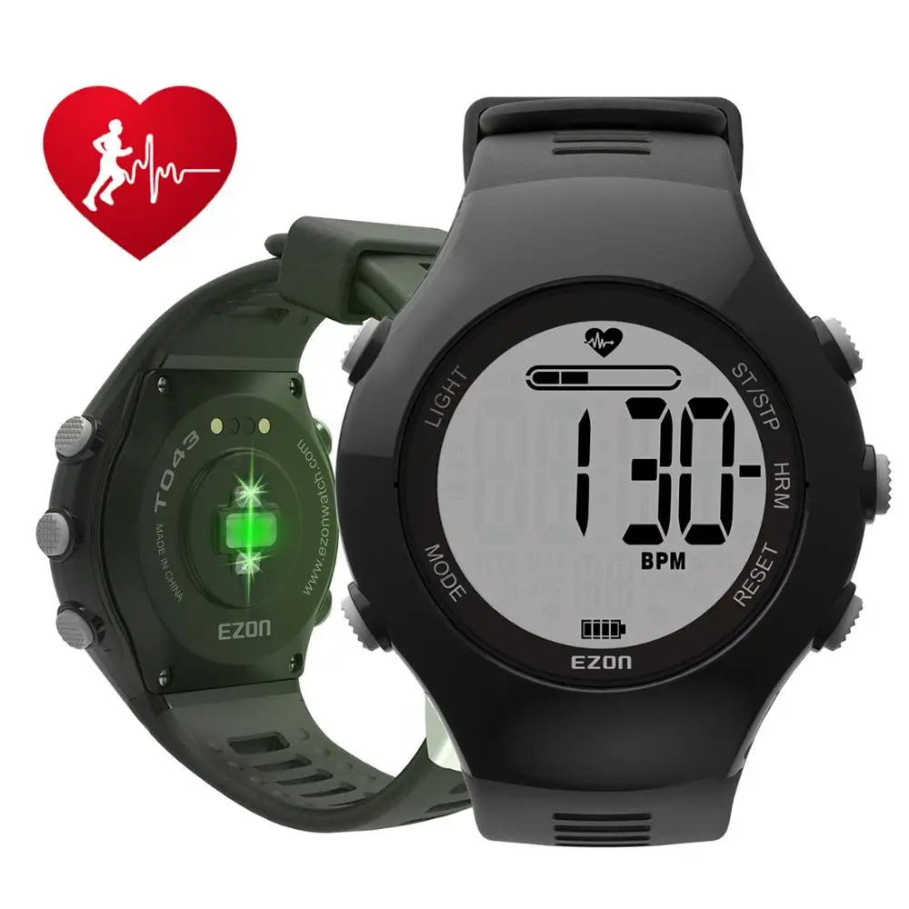 

Optical Heart Rate Monitor Sports Digital Wristatch For Outdoor Running Smart Watch, Calorie Counter Stopwatch Ezon T043