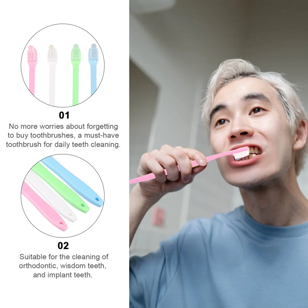 

4Pcs Orthodontics Toothbrushes Single-end Wisdom Toothbrushes (Assorted Color)