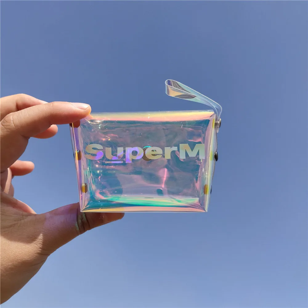KPOP супер м Лазерная монетница, сумка для карт, косметичка, Мини альбом, супер м, прыгающий Кай Лукас, таэмин, таэтонг, BAEKHYUN, десять марок, FH5