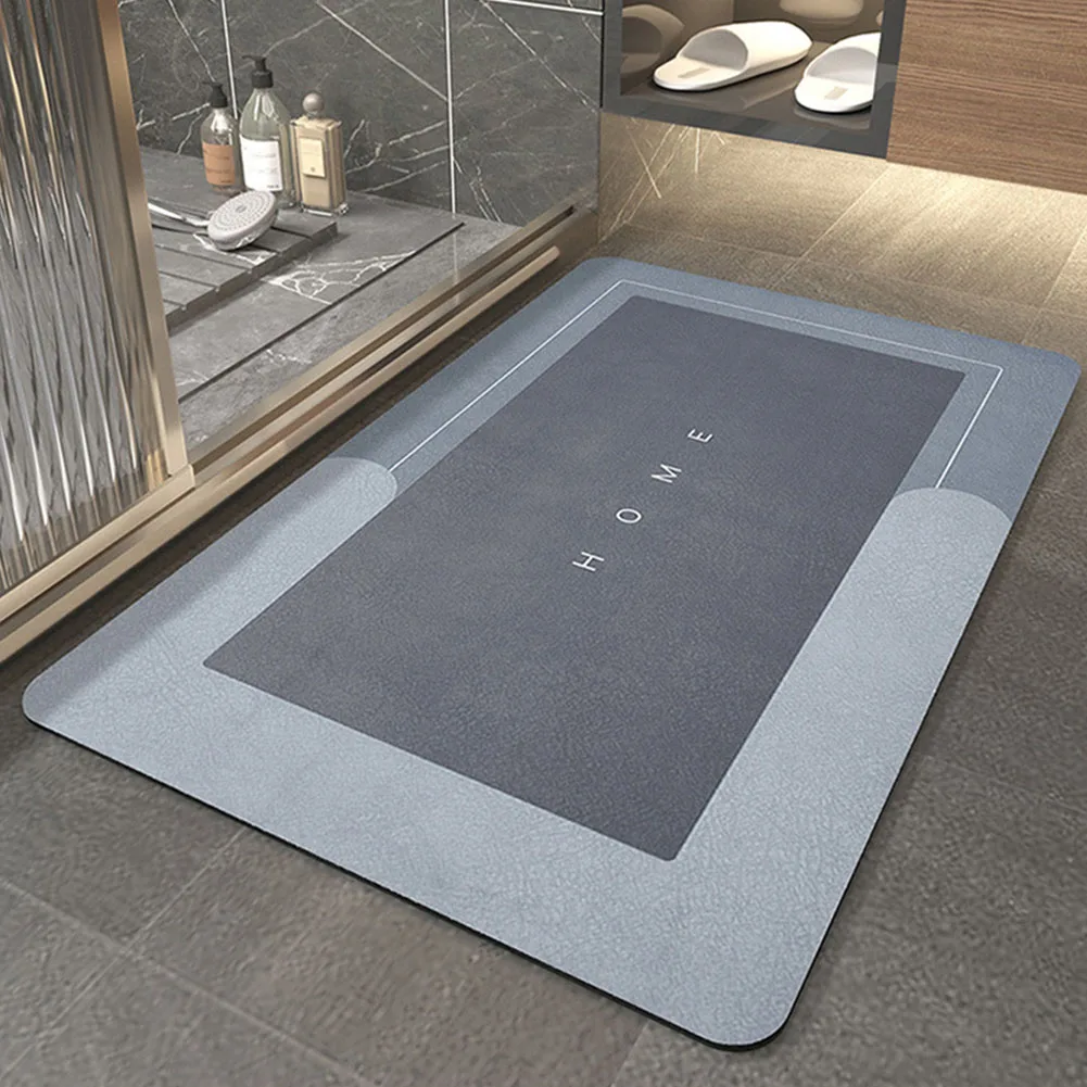 Super Absorbent Floor Mat Quick Drying Bathroom Carpet Kitchen Oil-proof Napa Skin Bath Modern Simple Non-Slip Mats | Дом и сад