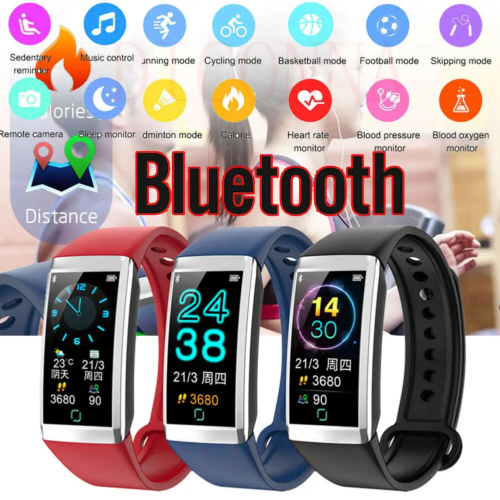 Фитнес трекер с цветным экраном шагомер пульсометр измерение артериального