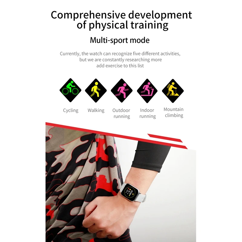 

GT01 Sports Smart Watch Temperature Measurement Heart Rate Blood Pressure Monitoring Health Reminder Smartband