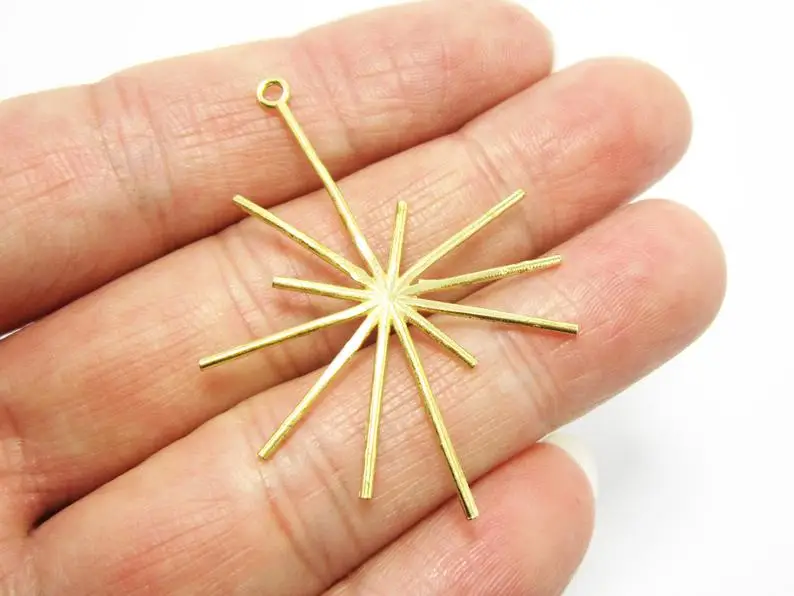 2 шт., латунные подвески для сережек, 44 х33 мм