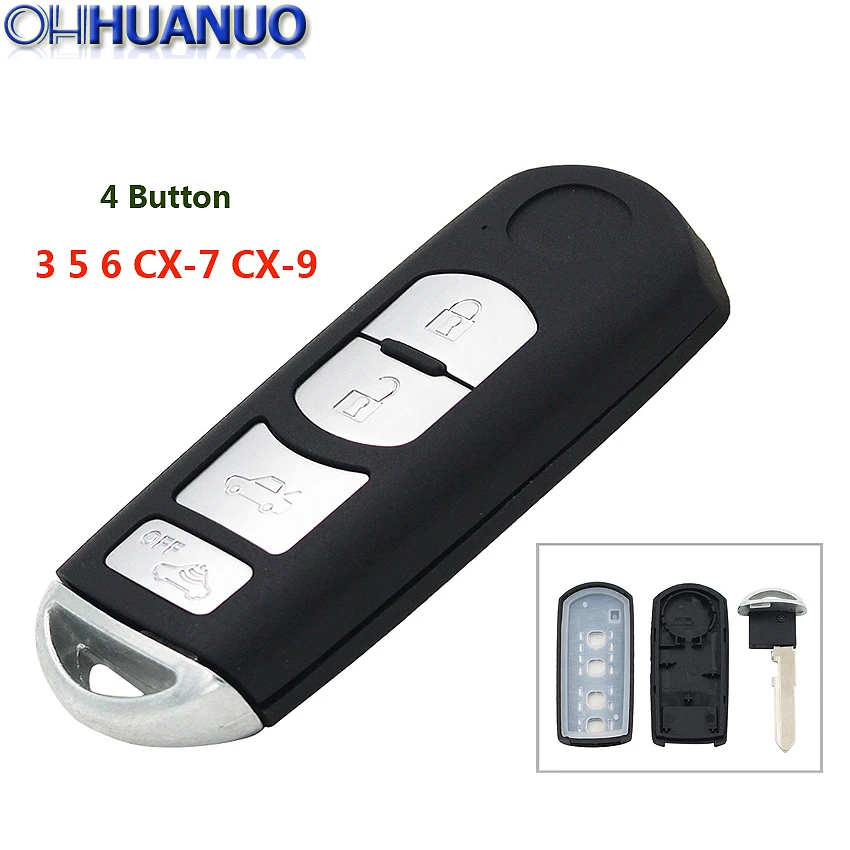 Новая Замена дистанционного ключа оболочки чехол 4 кнопки для Mazda 3 5 6 CX-7 CX-9 |