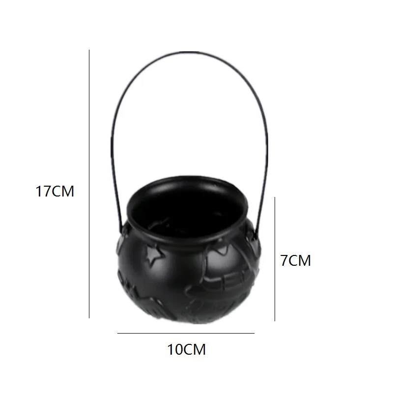 

Kids Children Black Purple Witch Handheld Candy Bucket Kids Boys Girls Trick or Treat Candy Box Halloween Party Favor