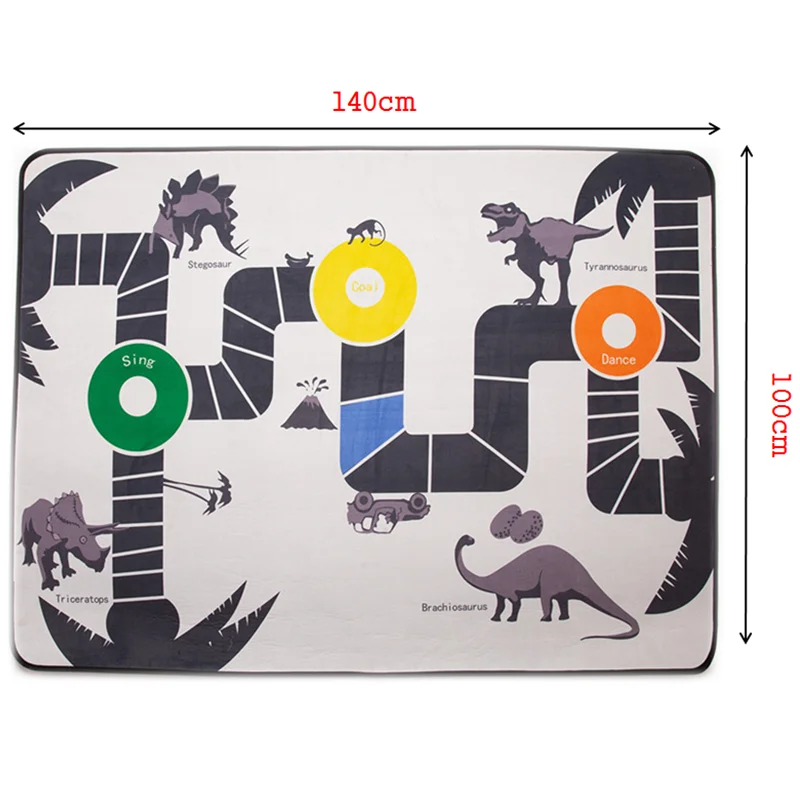 

Ins Baby Dinosaur Maze Floor Play Mat Blanket NonSkid Rug Crawling Carpet Blanket Kids Toys Room Decor Photo Props