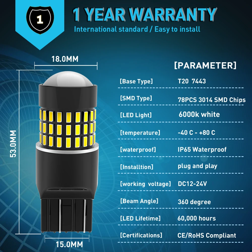 T20 7443 W21/5W P21w 1156 светодиодная лампа DRL авто дневные ходовые огни для Seat Leon MK3 Renault Megane