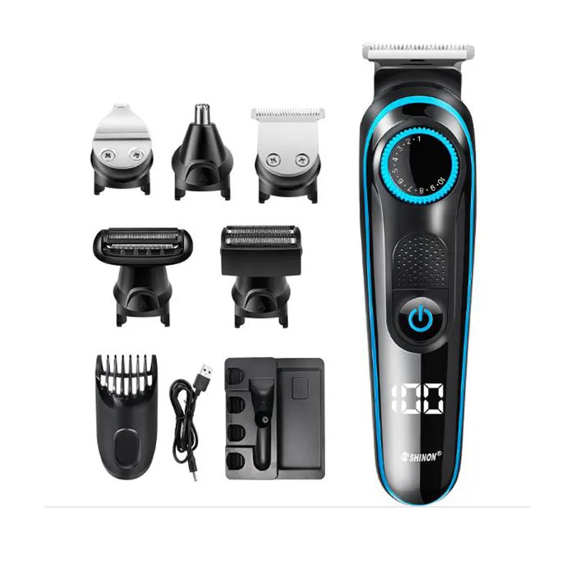 

Electric hair clipper bald electric hair clipper 5 in 1 hair clipper nose trimmer razor razor beard trimmer carving line
