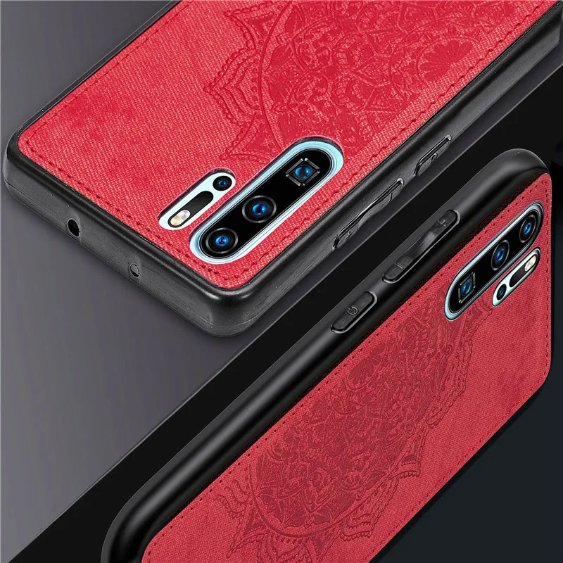 Тканевый чехол для телефона huawei p30 pro с тиснением мандалы однотонный защитная