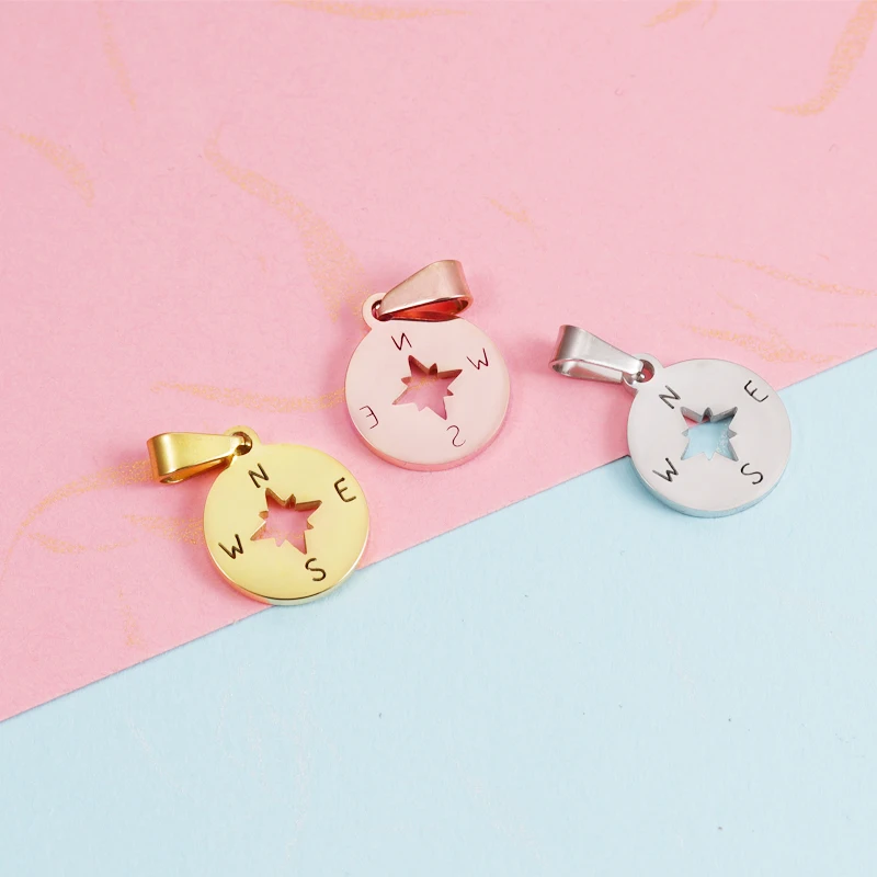 Fnixtar 20 шт. 12 мм зеркальные полированные полые брелоки из нержавеющей стали для