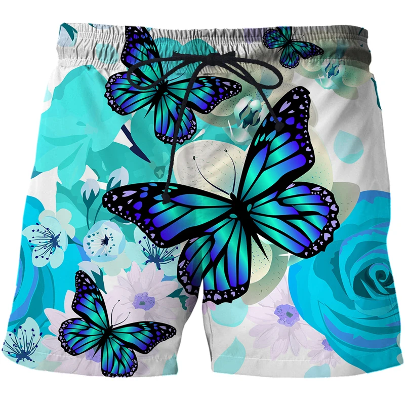 Men shorts Beautiful butterfly 3D Printed Shorts summer beach short pants Hip Hop Fashion Shorts Men swimming trunks surf shorts