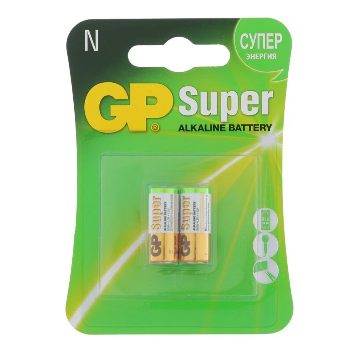 Батарейка алкалиновая GP Super LR1 (910A)-2BL 1.5В блистер 2 шт | Электроника