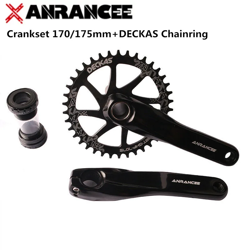

Anrancee Crankset 170mm 175mm With Deckas Direct Mount Chainring 3mm 6mm Offset 30T 32T 34T 36T 38T With Bottom Bracket Set