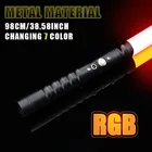 Новый световой меч Звездные войны, меняющий цвет, 98 см, RGB световой меч power Fx, освещение, дуэль, цветной звук, фокусировка, металлическая ручка