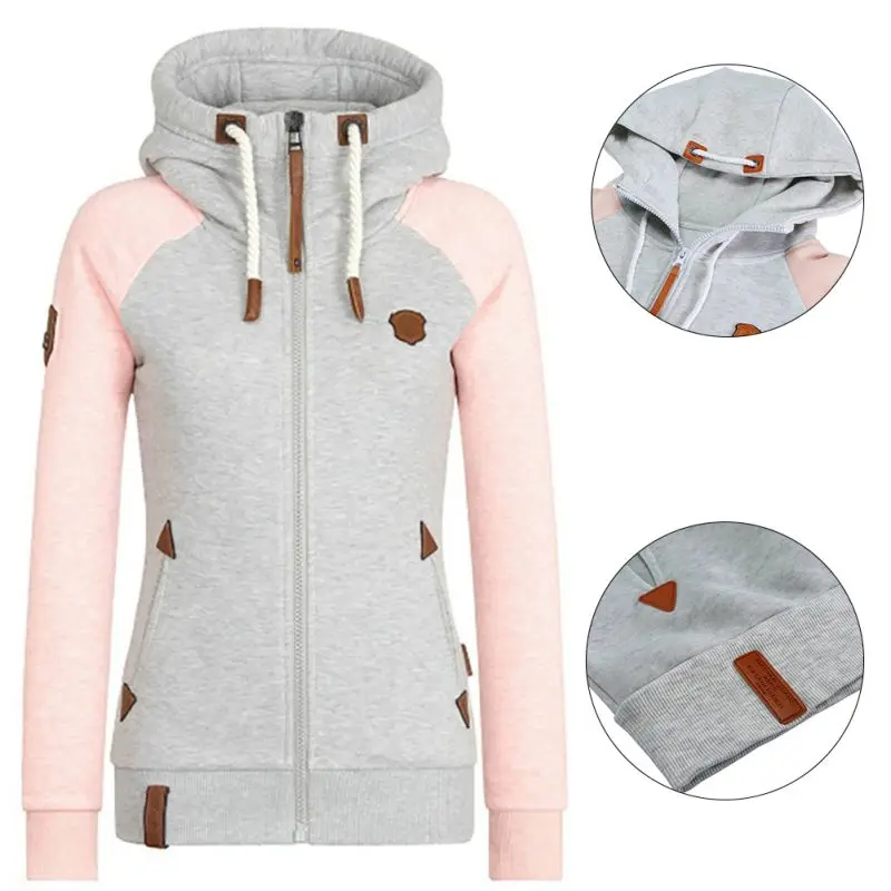 Женская ветровка с капюшоном базовая ветрозащитная куртка на молнии верхняя