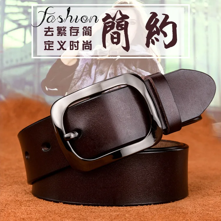 Женский ремень ретро досуг Дикая мода женский из натуральной кожи пояс Пряжка