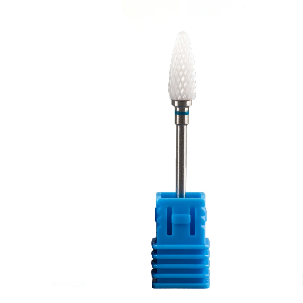 Feecy 6T Blue M Фрезерный резак для маникюрных инструментов, красочный керамический сверло для ногтей, Электрический вращающийся инструмент для педикюра, маникюрный станок, аксессуары - Цвет: Feecy 6T Blue M
