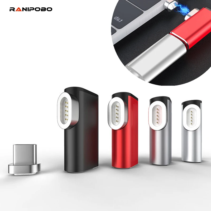 

Магнитный USB-адаптер Ranipobo, 87 Вт, для MacBook Pro, 15 дюймов, 6 контактов, коленчатый разъем USB Type-C, зарядный разъем для Samsung, USB-адаптер
