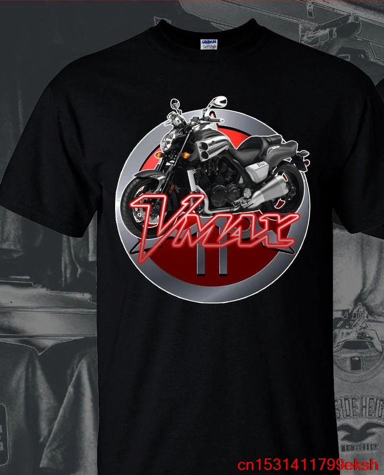 Новинка 2020 Мужская футболка с принтом мотоциклетная Vmax брендовая мужская