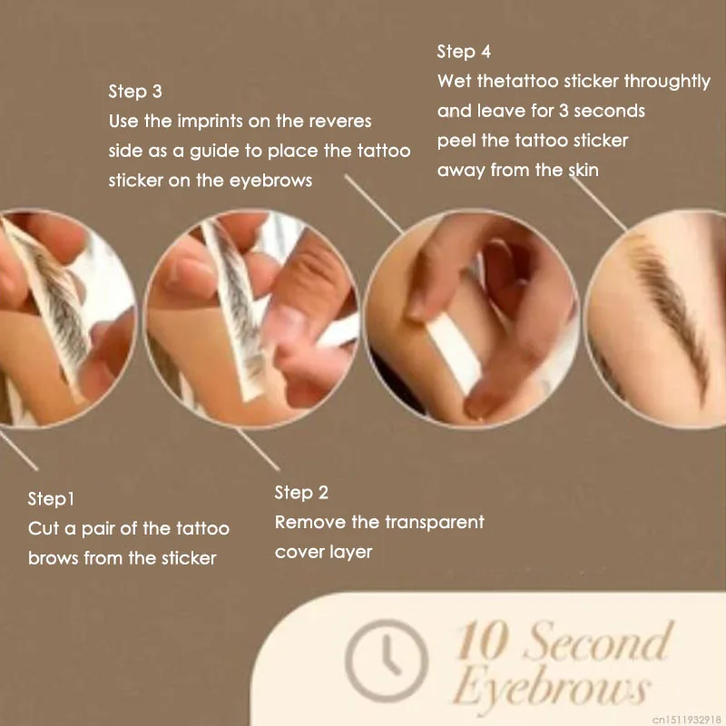 

ZK30 Eyebrows Stickers Imitation Ecological Lazy Natural Eyebrows Waterproof Eyebrow Transfers Stickers Woman & Man Makeup Tool