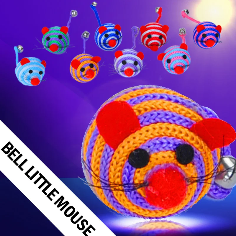 Крысиный Кот Игрушка нейлоновая мышь мяч игра длинный хвост колокольчик щенок